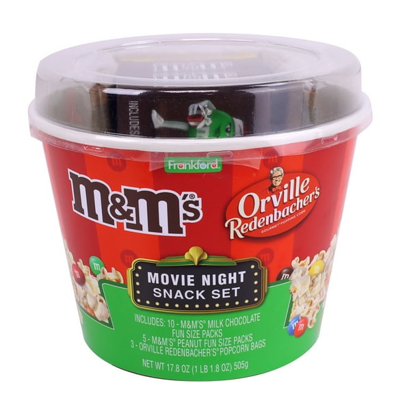M&M'S Movie Night Popcorn Bucket Gift Set by Frankford, 17.8oz