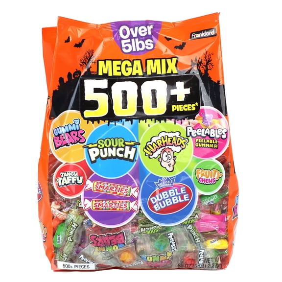 Frankford Mega Mix XL Halloween Assorted Candy Bag - 500+ Pieces
