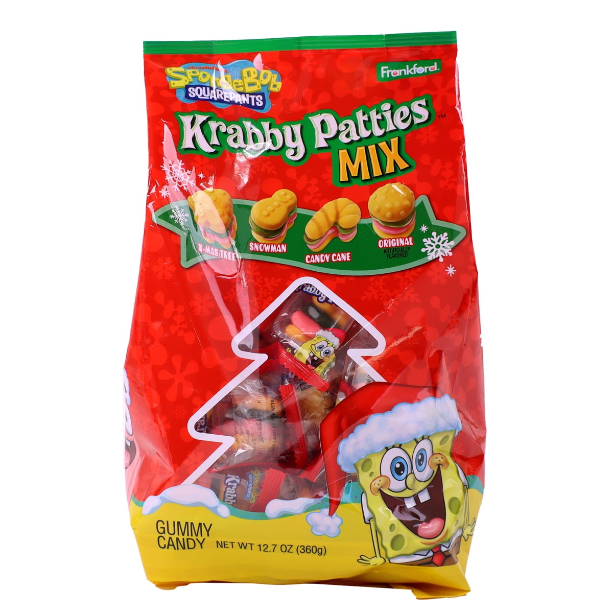SpongeBob SquarePants Krabby Patties Holiday Gummy Mix Bag by Frankford, 12.7oz