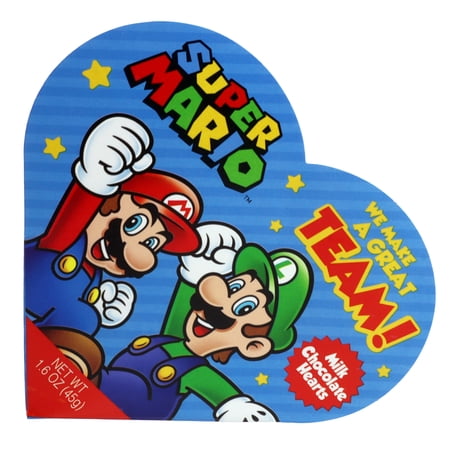 Frankford Nintendo Super Mario Valentine's Day Milk Chocolate Heart Box 1.6oz