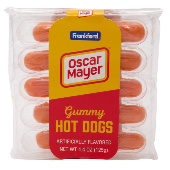 Frankford Oscar Mayer Hot Dog Fruity Gummy Candy, 4.4 Ounces