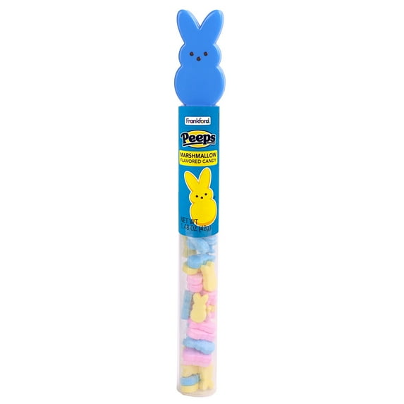 Frankford Peeps Bunny Tube Topper w/Marshmallow Flavor Candy 1.2oz