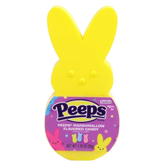 Frankford Peeps Easter Bunny Shaped Candy Container 1.76 Ounces