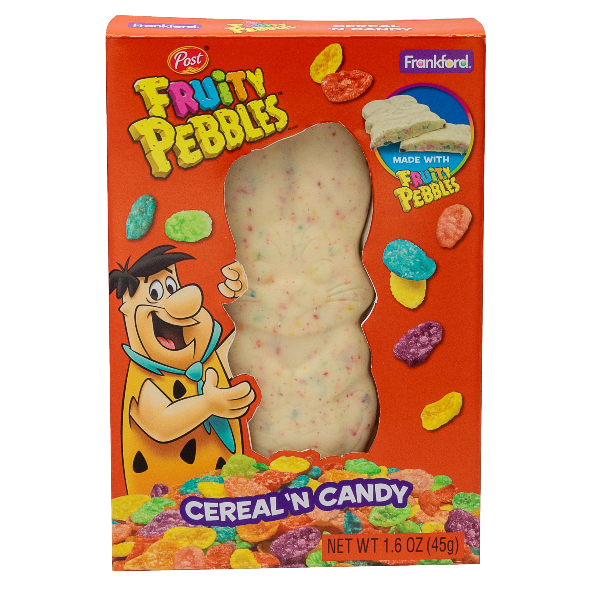 Frankford, Post Fruity Pebbles Cereal 'N Candy Bunny, Easter Candy,1.6