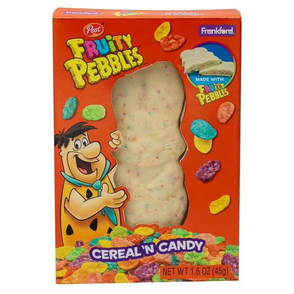 Frankford, Post Fruity Pebbles Cereal 'N Candy Bunny, Easter Candy,1.6 oz