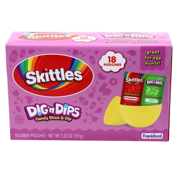 Frankford Skittles Dig N' Dips 18 Count Easter Candy Box
