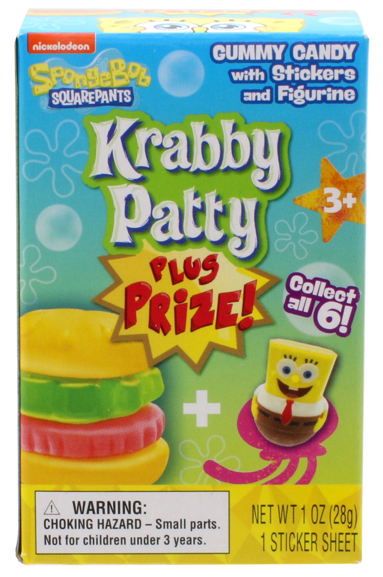 Frankford SpongeBob SquarePants Gummy Krabby Patty Plus Prize, Assorted Fruit Flavor, 1 oz - image 1 of 18