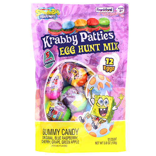 Frankford SpongeBob SquarePants Krabby Patties Egg Hunt Mix 12 Prefilled Eggs