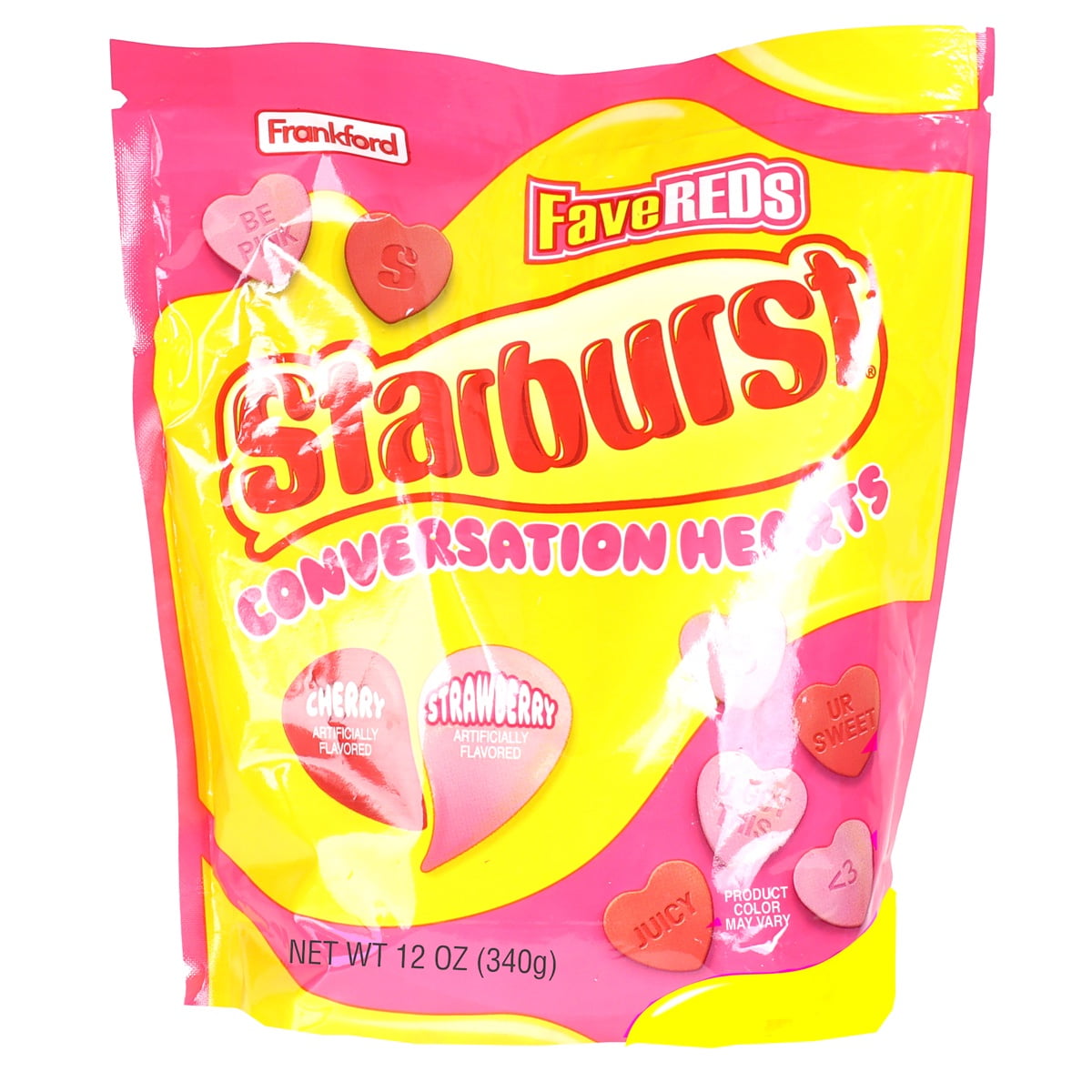 Frankford Starburst Conversation Hearts, Valentine's Candy FaveReds Flavored, 12 Ounce Bag