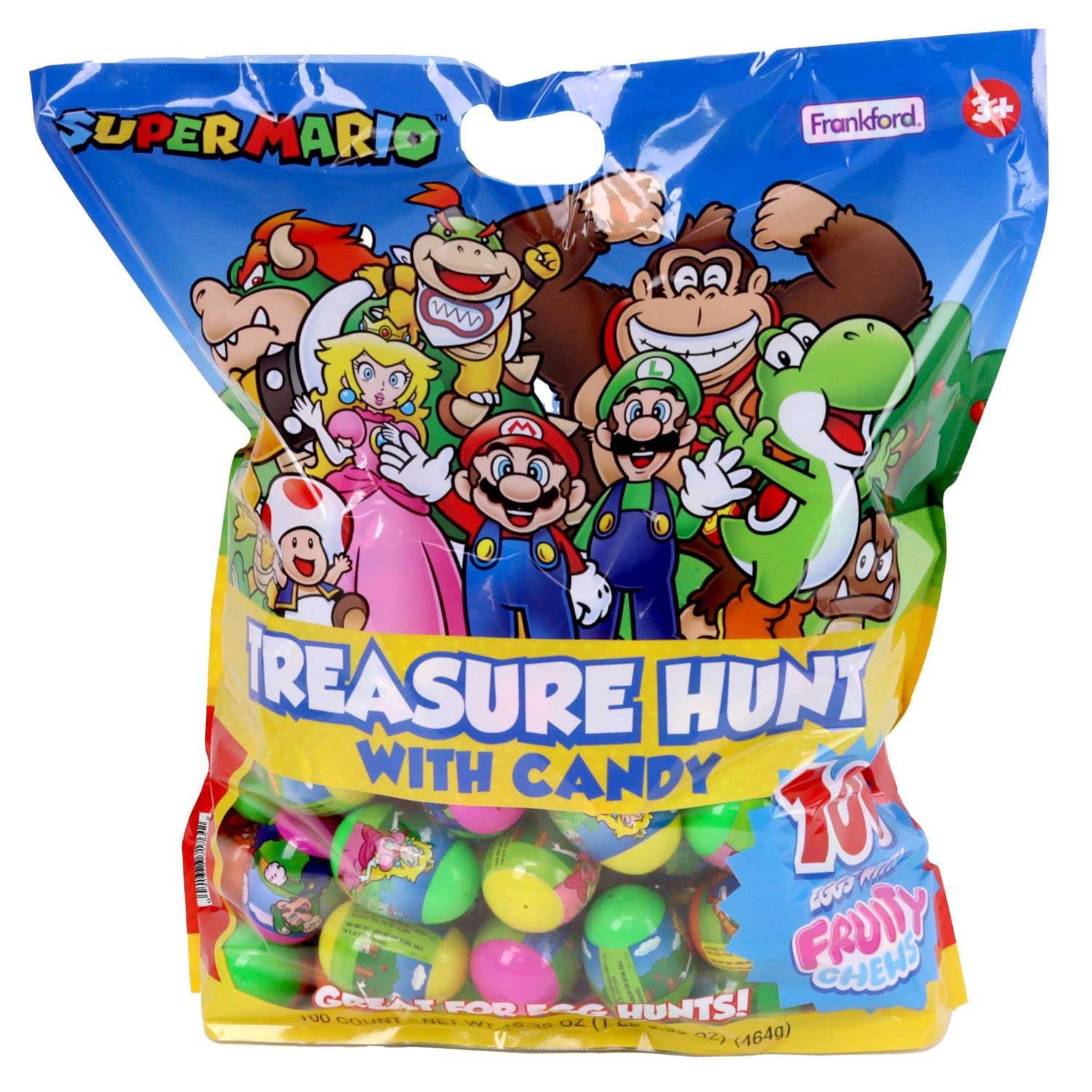 Frankford Super Mario Easter Eggs with Fruity Chewy Candy, 100 ct