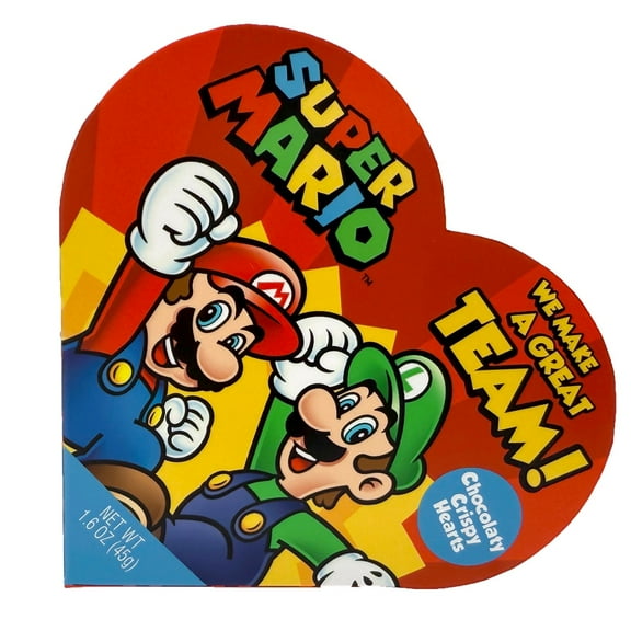 Frankford Super Mario Valentine's Day Chocolaty Crispy Heart Box 1.6oz