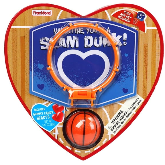 Frankford Valentine's Basketball Heart with Gummy Candy 3.17oz