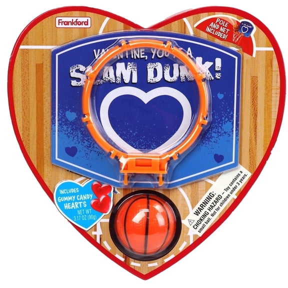 Frankford Valentine's Basketball Heart with Gummy Candy 3.17oz