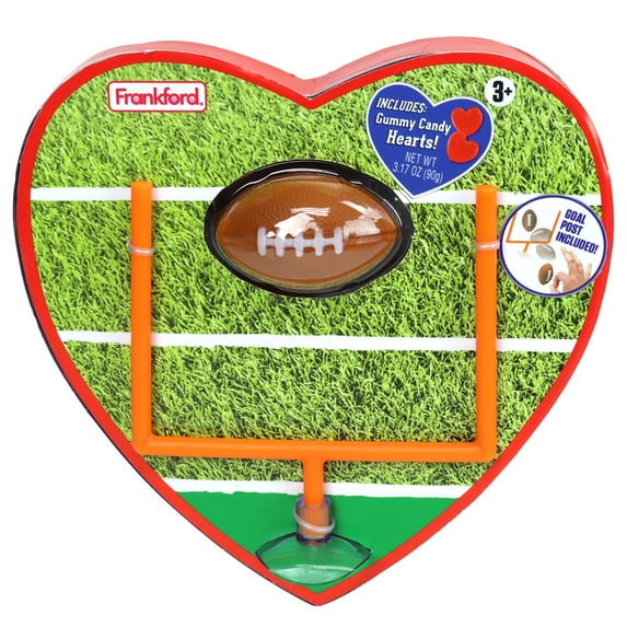 Frankford Valentine's Football Heart with Gummy Candy 3.17oz