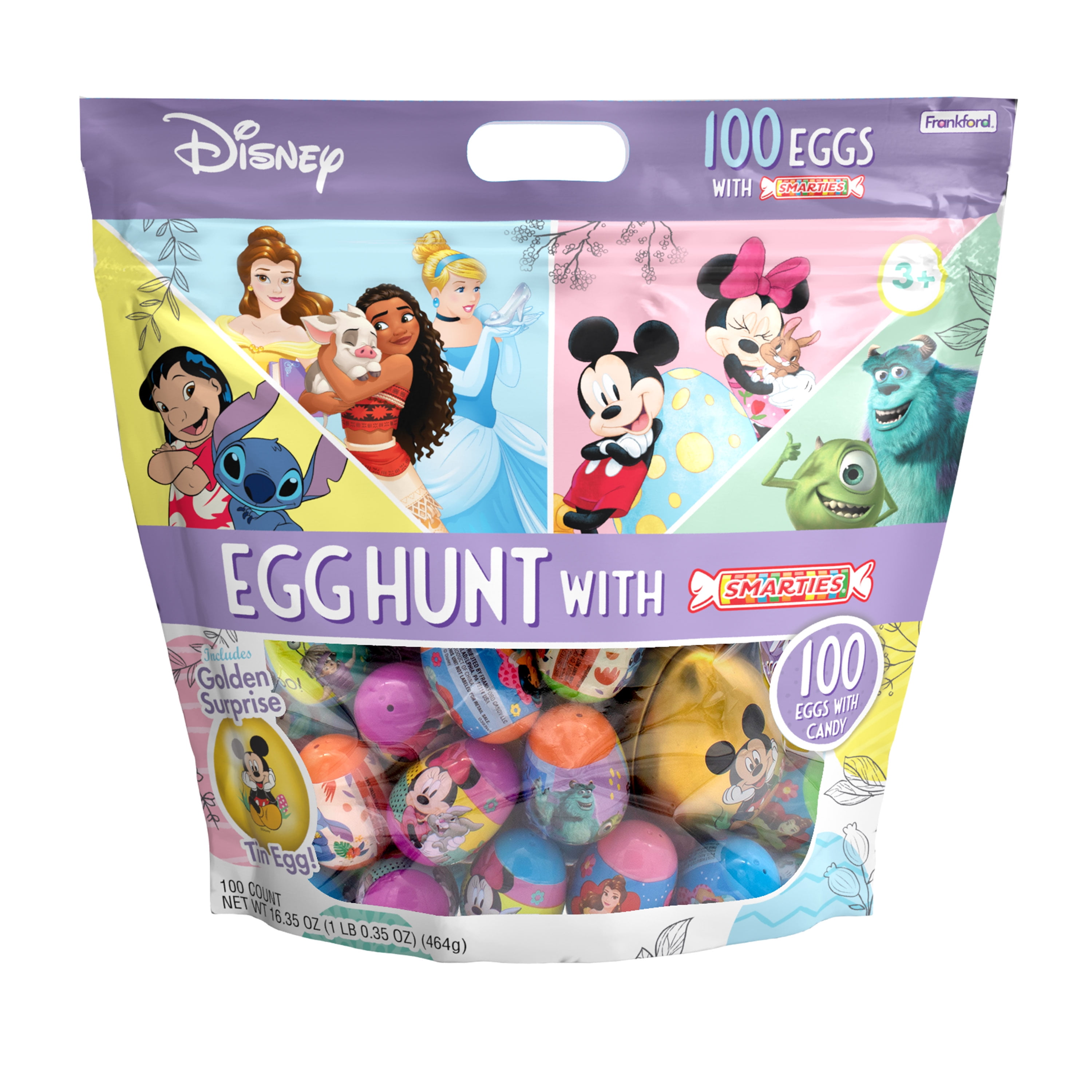 Frankford s Disney Egg Hunt Bag 100 Candy Filled Easter Eggs