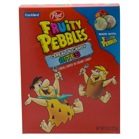 Frankford's Post Fruity Pebbles Cereal N Candy Bites, 8 Ounce