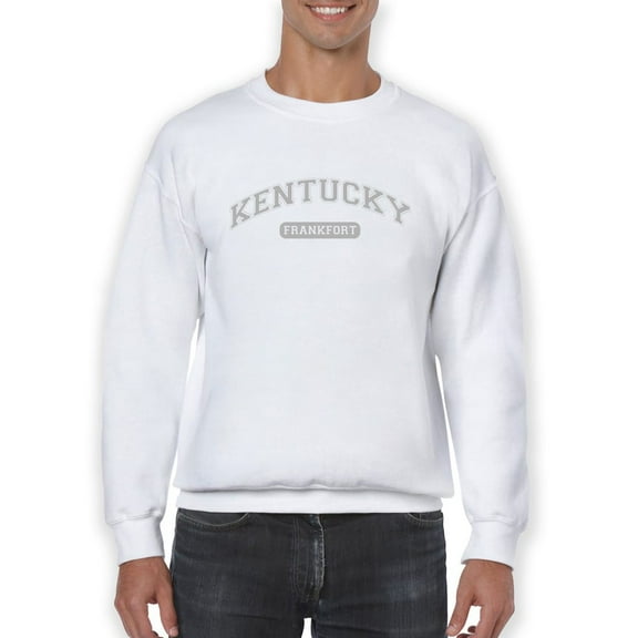 Frankfort, Kentucky Text. Men Sweatshirt, Male XX-Large