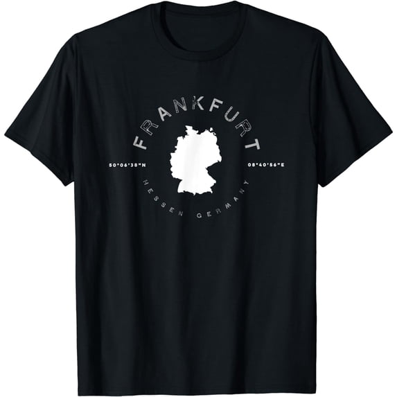 Frankfurt Germany Retro Vintage, Graphic T-Shirt mens t hirt men，black，women，misfits，journey ，boys