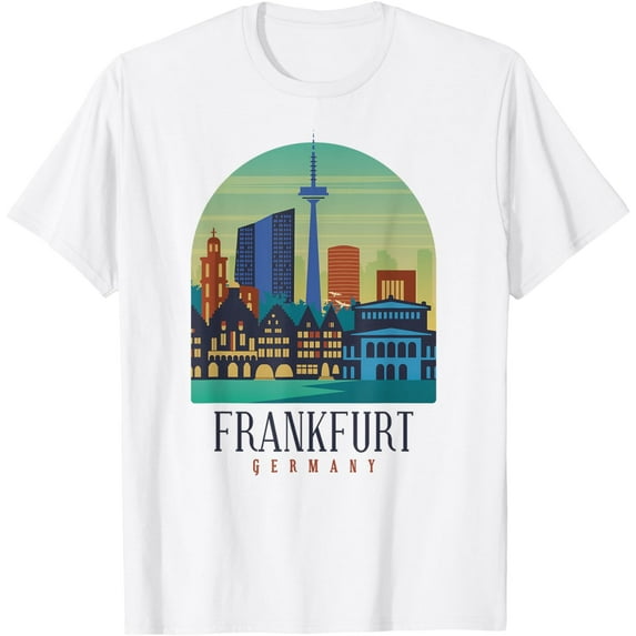Frankfurt Germany Skyline German Souvenir Gift T-Shirt mens t shirt,white,women,funny,misfits,men,journey,t-shirt