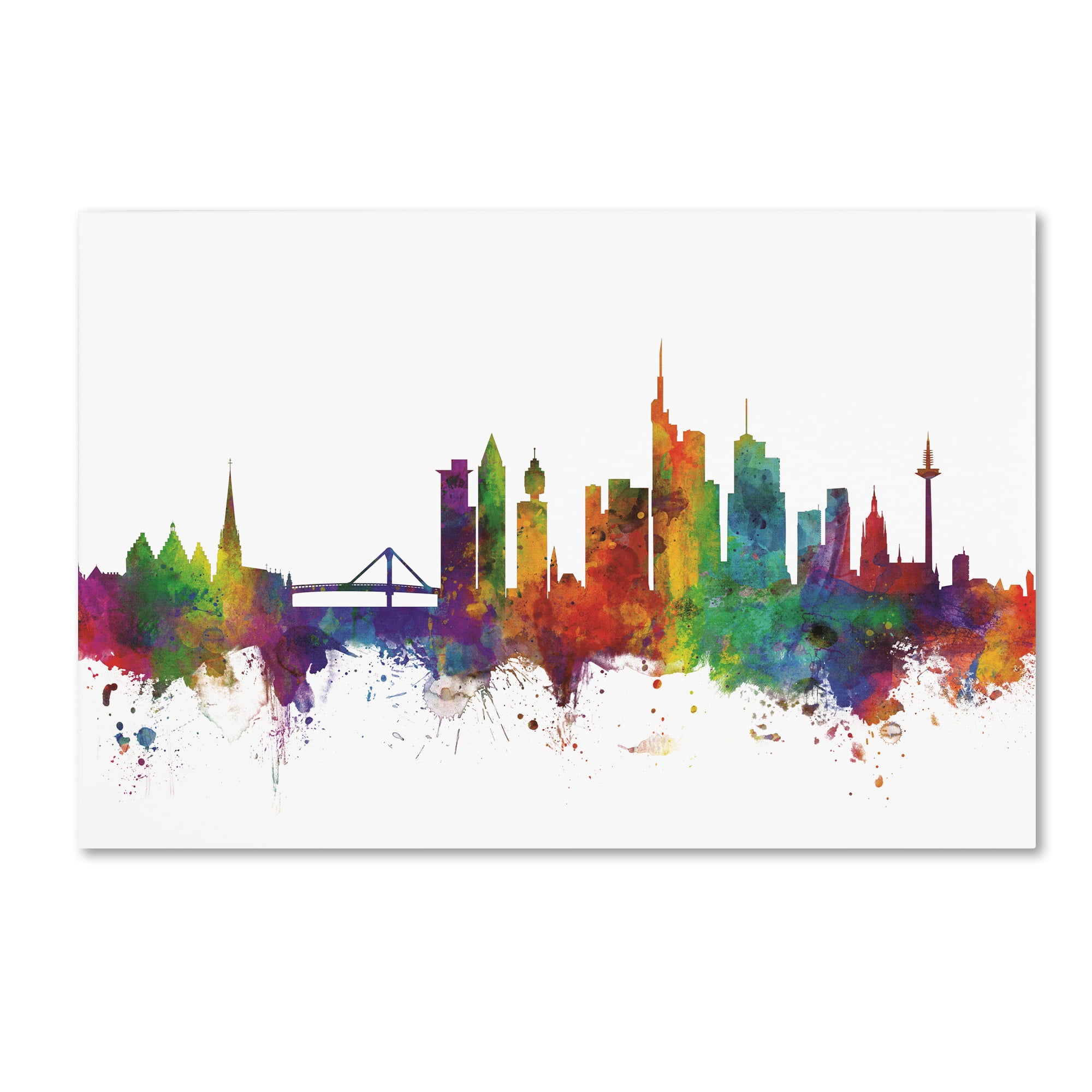 Frankfurt Germany Skyline II' Canvas Art by Michael Tompsett