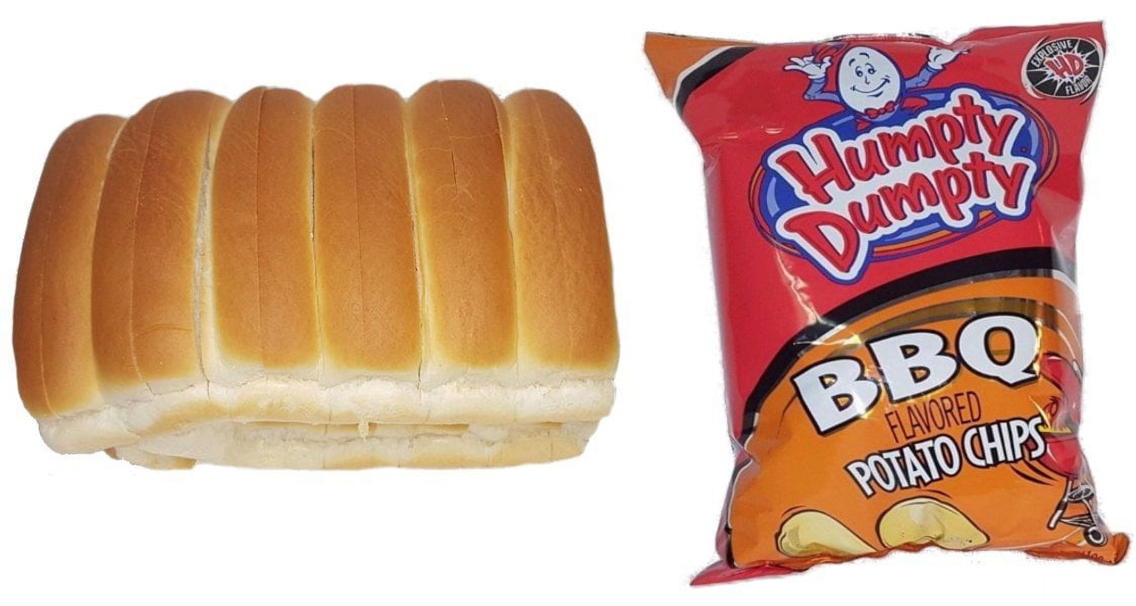 Frankfurter Hot Dog Rolls (12 count) and Humpty Dumpty BBQ Chips (17oz