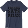 thumbnail image 1 of Frankie Says Relax MENS Birthday Retro 80s Fancy Dress Party T-Shirt, 1 of 4