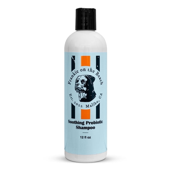 Frankie on the Beach Soothing Probiotic Liquid Shampoo for Dogs, Coconut Pina Colada Scent, 12 oz Bottle - Made in the USA