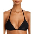 thumbnail image 1 of Frankies Bikinis BLACK Tia Ribbed Bikini Swim Top, US Large, 1 of 4