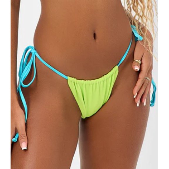 Frankies Bikinis SIREN Tia Terry Cloth Bikini Swim Bottom, US Large