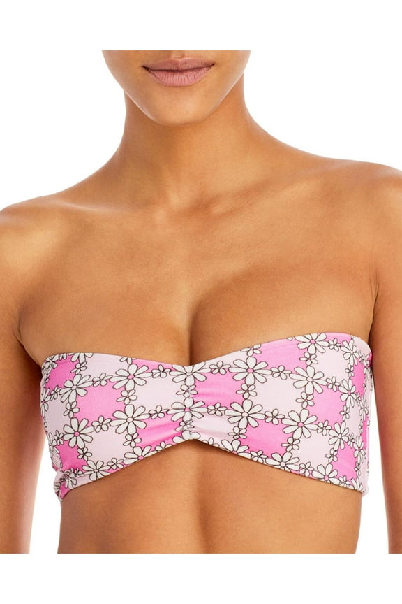 Womens Terry Cloth Bandeau Bikini Swim Top