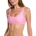 thumbnail image 1 of Frankies womens  Bikinis Connor Ribbed Bikini Top, m, Pink, 1 of 3