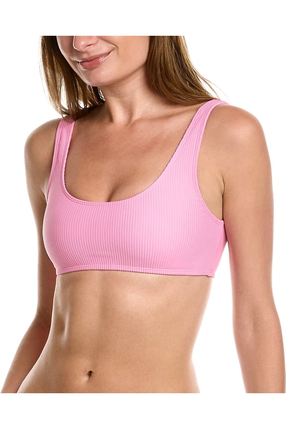 womens  Bikinis Connor Ribbed Bikini Top, m, Pink