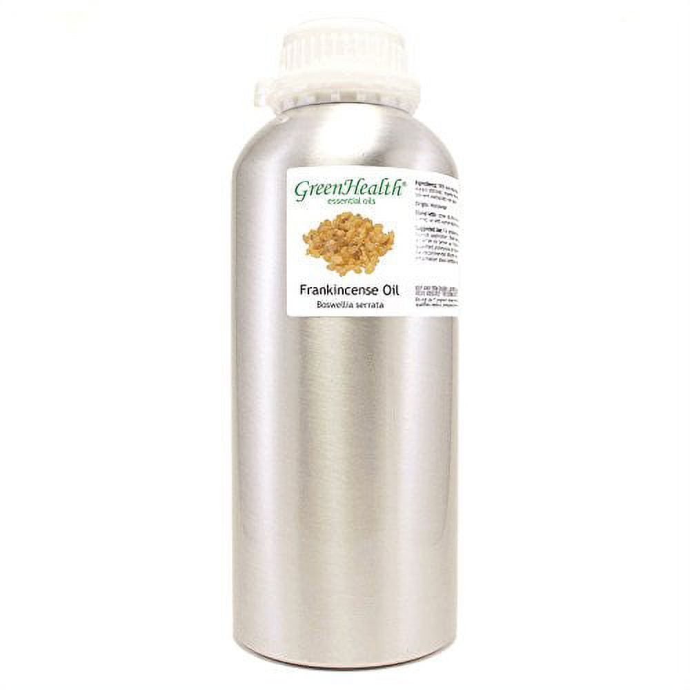 Frankincense – 32 fl oz (946 ml) Aluminum Bottle w/Plug Cap – 100% Pure Essential Oil – GreenHealth