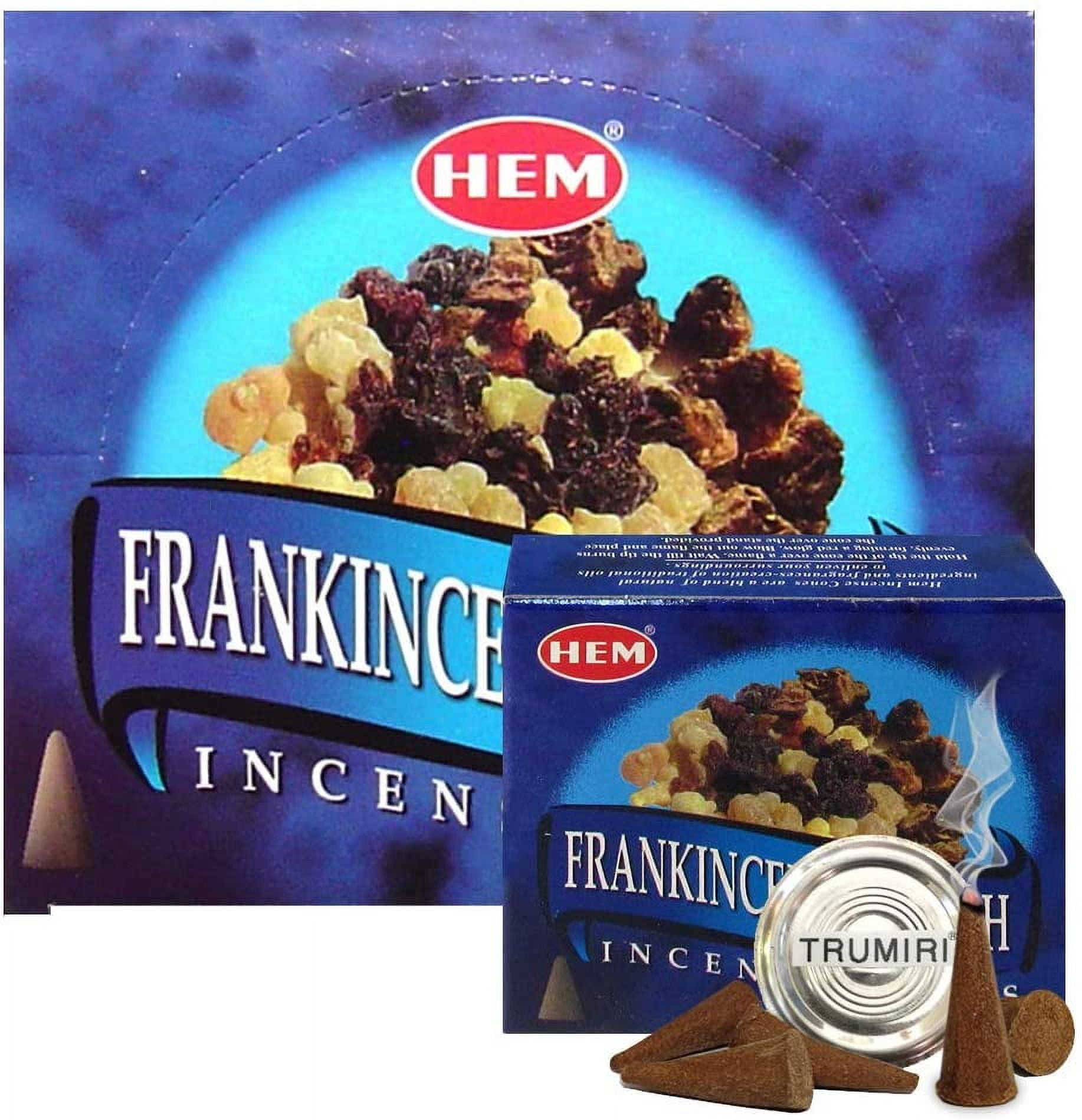 Frankincense And Myrrh Incense Cones And Cone Incense Burner Bundle