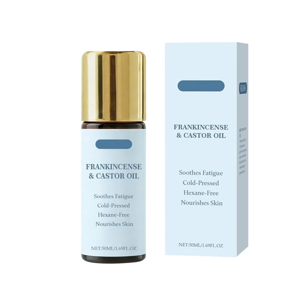 Frankincense & Castor Oil, Cold-Pressed and Hexane-Free Formula, Soothes Fatigue and Nourishes Skin, Gentle and Lightweight for Daily Skin Care to Keep Skin Comfortable and Radiant