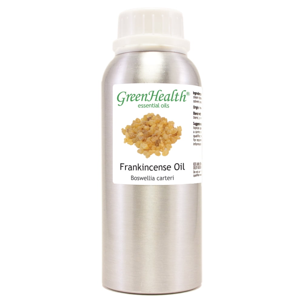 Frankincense Essential Oil (Serrata) – 8 fl oz (237 ml) Aluminum Bottle w/Plug Cap – 100% Pure Essential Oil – GreenHealth