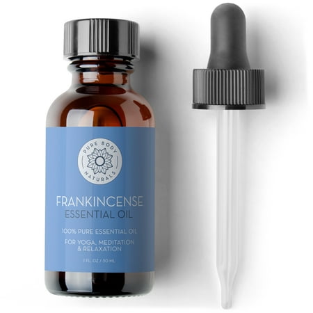 Frankincense Essential Oil for Diffuser, Skin, Meditation and Yoga, 1 fl oz by Pure Body Naturals