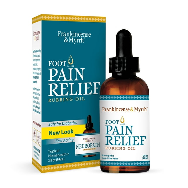 Frankincense & Myrrh Foot Pain Relief Neuropathy Rubbing Oil, 2fl oz