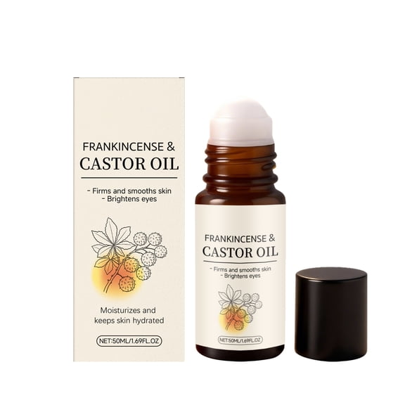 Frankincense Oil For Skin,Essential Oil Roller,Frankincense Castor Oil Roll-On Essentialss Oil Soothing And Hydrating Dry And Sensitive Skinss Care Portable Skinss Care Oil(50ml/1.69fl.oz)