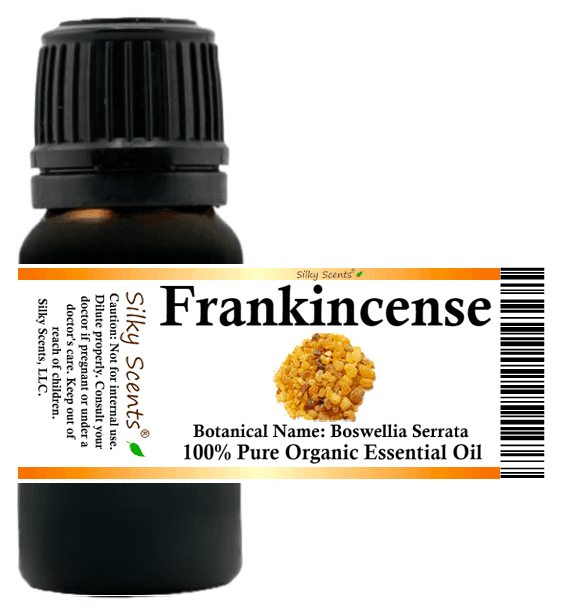 Frankincense Organic Essential Oil 5 ml (1/6 fl oz) - 100% Pure and Natural by Silky Scents