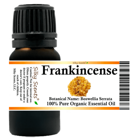 Frankincense Organic Essential Oil 1 fl oz (30 ml) - 100% Pure and Natural by Silky Scents