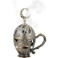 thumbnail image 1 of Frankincense Resin Incense Burner, Vintage Cone Incense Burner, Zinc Alloy Charcoal Incense Burner with Handle, Antique Bakhoor Incense Holder Decor for Home, Yoga, Meditation, 1 of 6