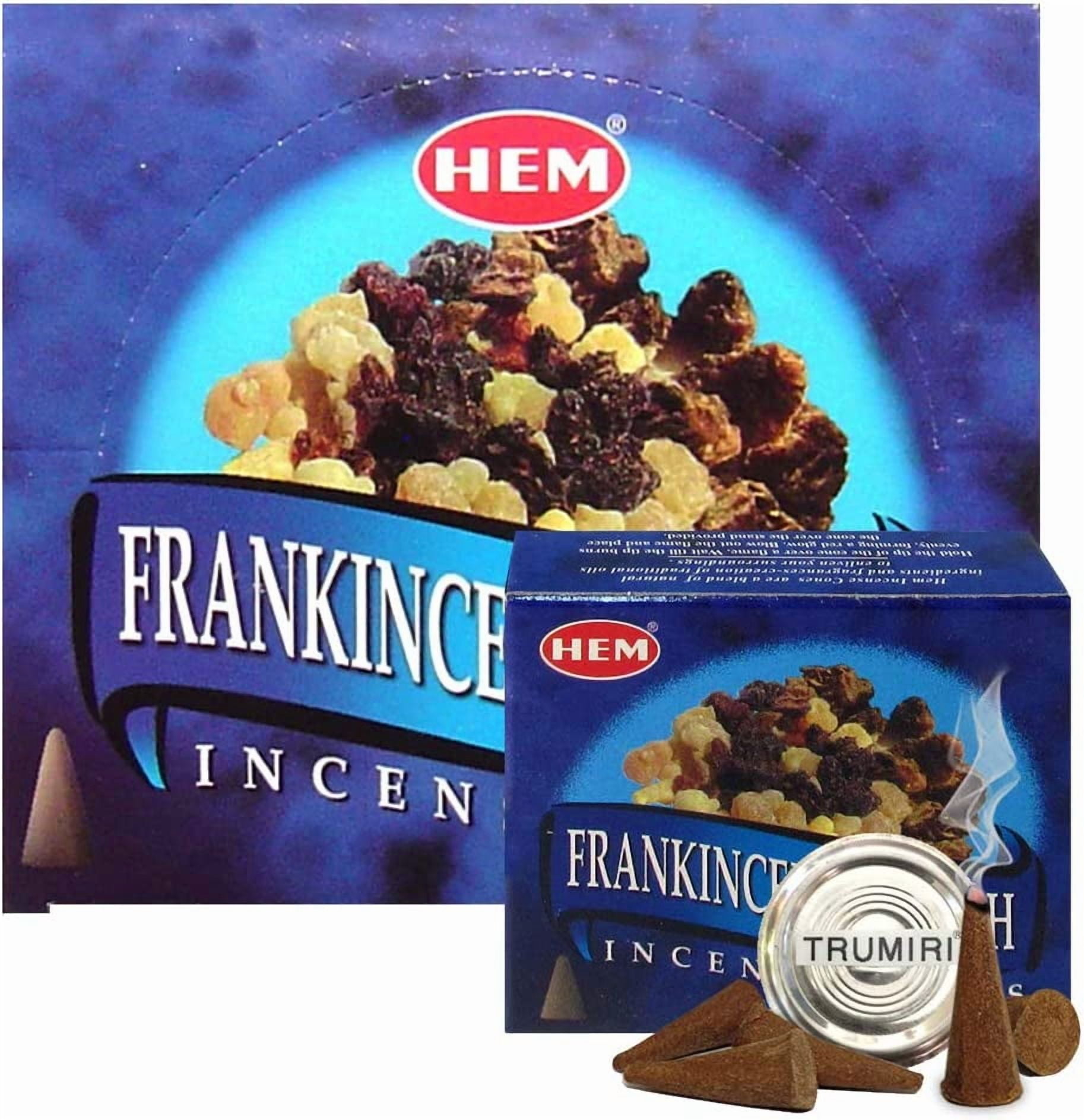 Frankincense and Myrrh Incense Cones and Cone Incense Burner Bundle Insence Insense Incense