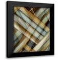 thumbnail image 1 of Franklin 15x18 Black Modern Framed Museum Art Print Titled - Weave Golden II, 1 of 5