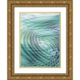 thumbnail image 1 of Franklin 19x24 Gold Ornate Wood Framed with Double Matting Museum Art Print Titled - Movement II Teal, 1 of 4