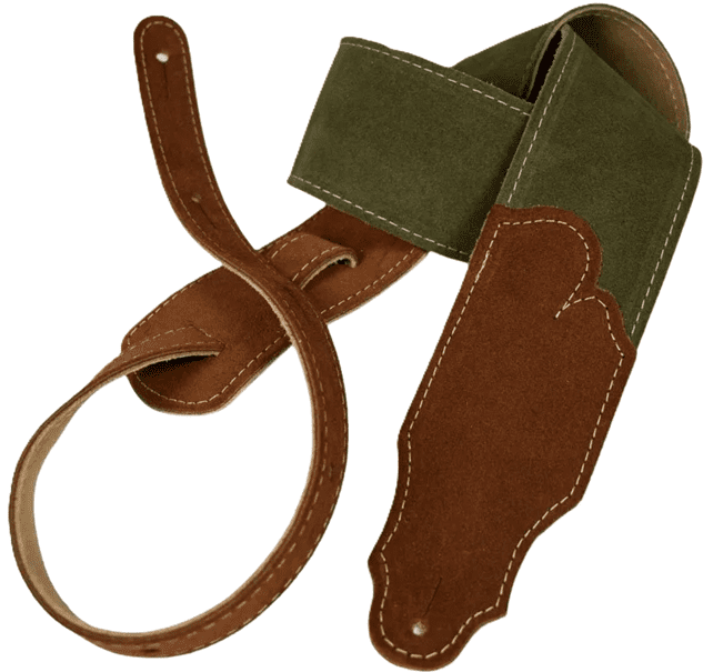 Franklin 2.5" Sedona Suede Guitar Strap, Olive