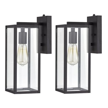 Franklin 2 Pack Outdoor Wall Lantern with Dusk to Dawn Sensor