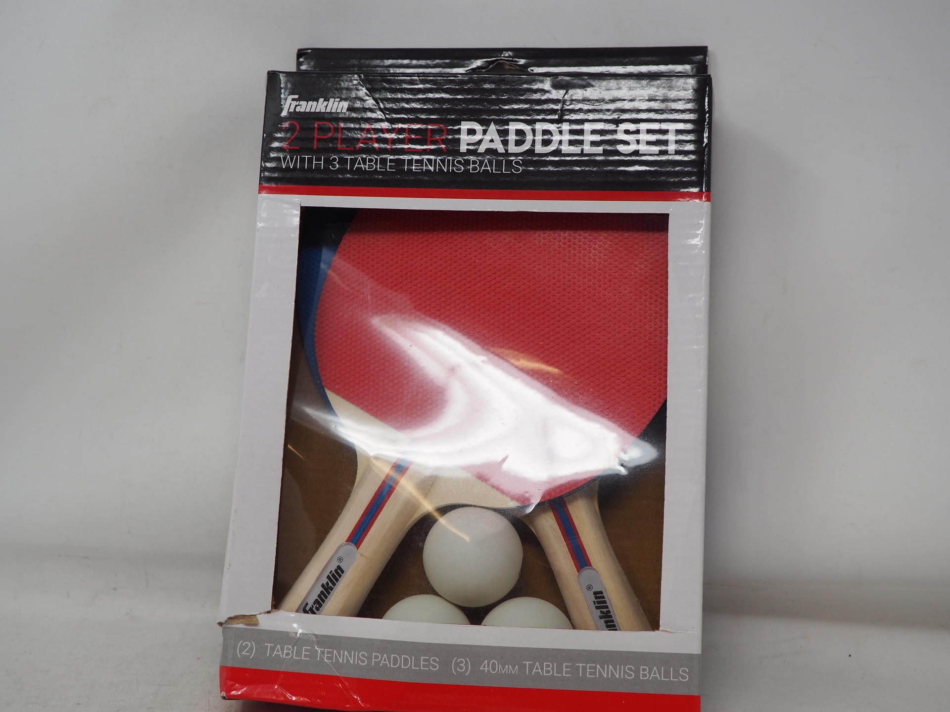 Franklin 2 Player Paddle Set with 3 Table Tennis Balls