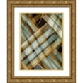 thumbnail image 1 of Franklin 25x32 Gold Ornate Wood Framed with Double Matting Museum Art Print Titled - Weave Golden I, 1 of 4