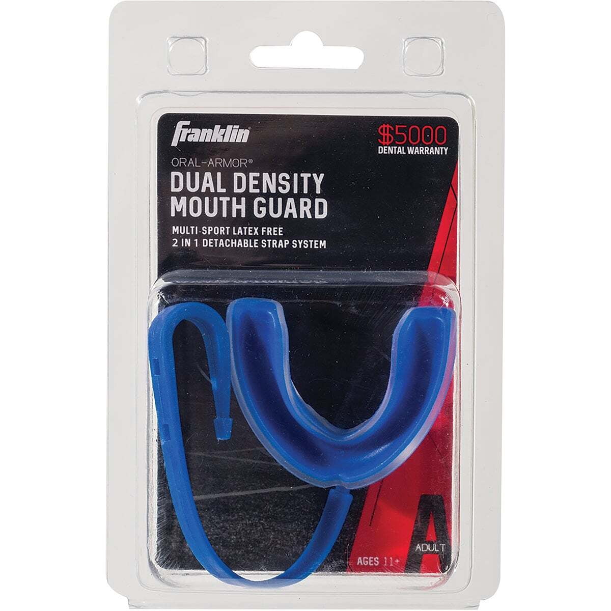 Franklin Sports Youth Sports Dual Density Mouthguard with Strapping System 38009 — Residential Use, Standard Application